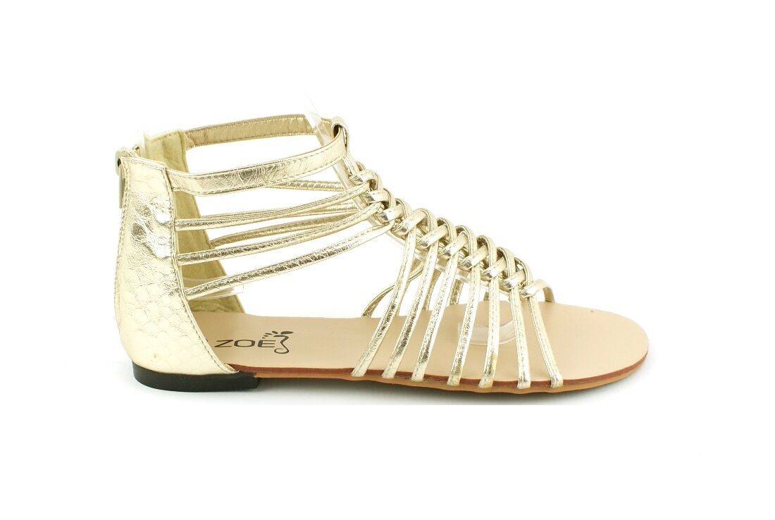 LADIES WOMENS FLAT GLADIATOR SUMMER FLIP FLOP BEACH HOLIDAY SANDALS SHOES SIZE 