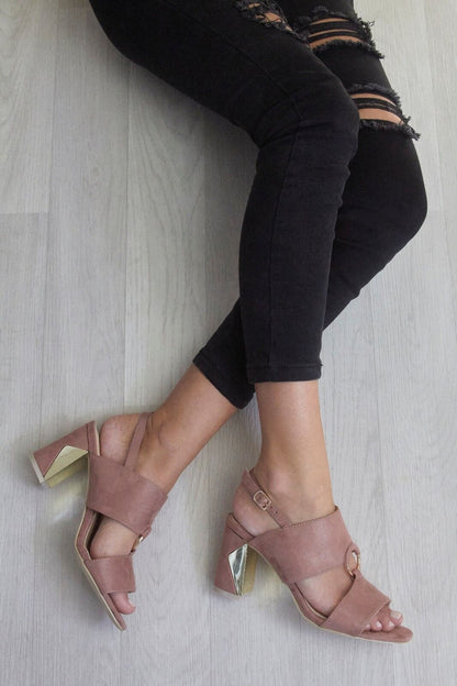 Womens Block Heel Ankle Buckle Up Strappy Peep Toe Sandals