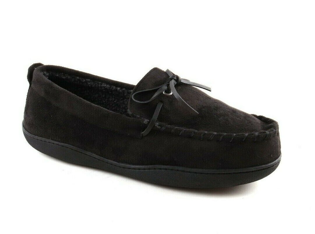 MENS GENTS FAUX SUEDE WINTER MOCCASIN DOCKERS SLIPPERS SIZE UK 7 8 9 10 11 12
