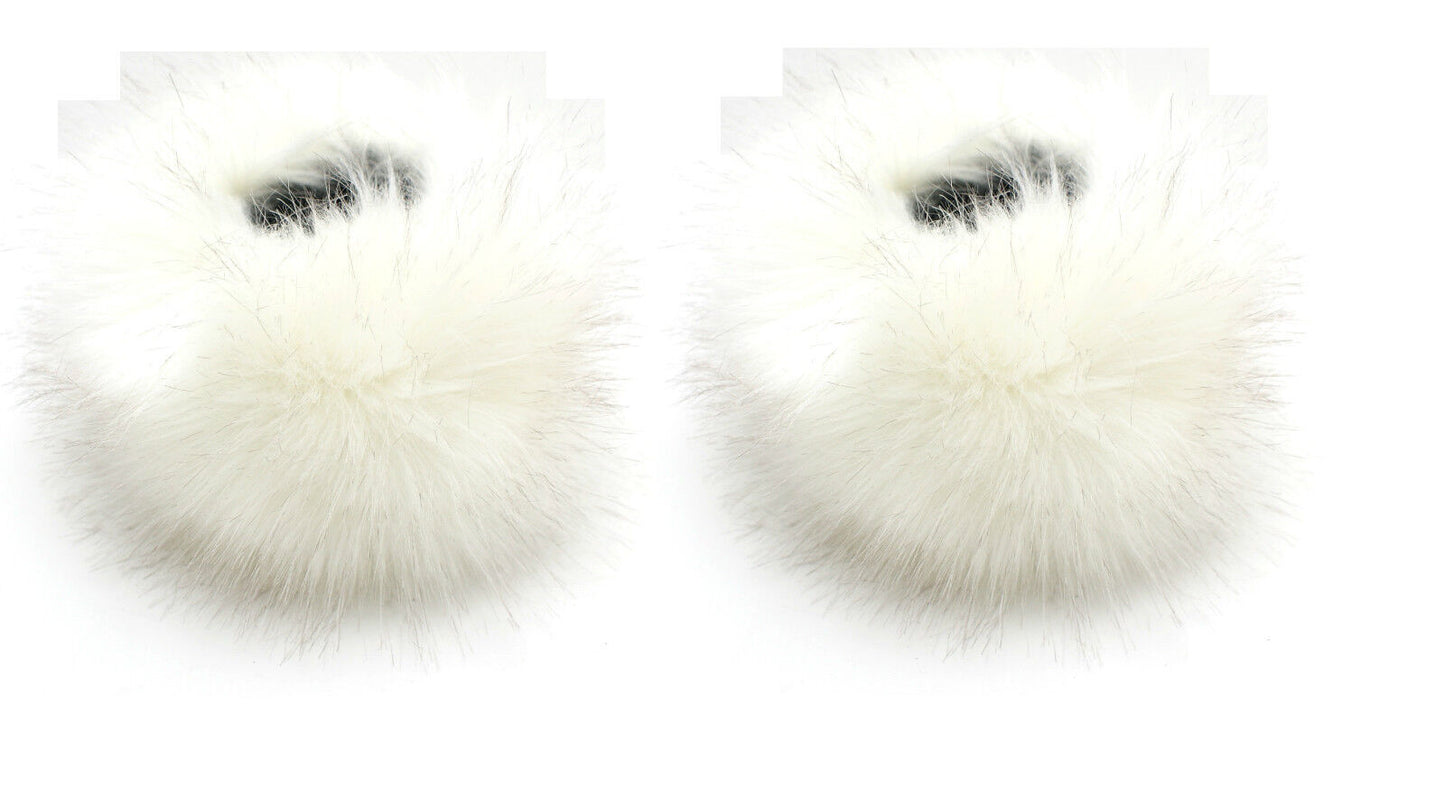 WOMENS LADIES ONE PAIR FAUX FUR LUXURY WRIST CUFFS WINTER FURS CUFF WRISTBAND 
