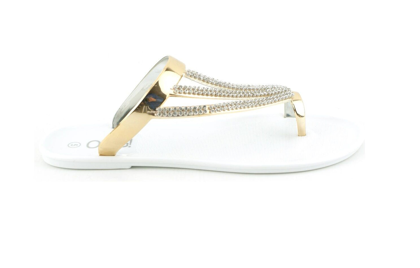 LADIES WOMENS NEW FLAT SUMMER DIAMANTE JELLY JELLIE FLIP FLOP SANDALS SHOES SIZE