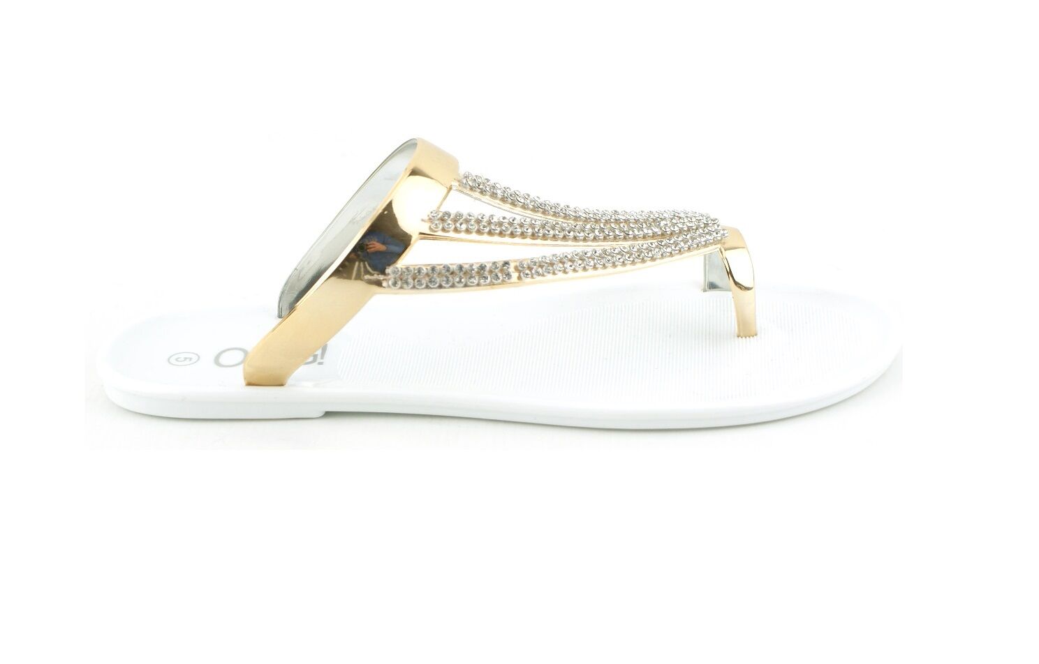 LADIES WOMENS NEW FLAT SUMMER DIAMANTE JELLY JELLIE FLIP FLOP SANDALS SHOES SIZE