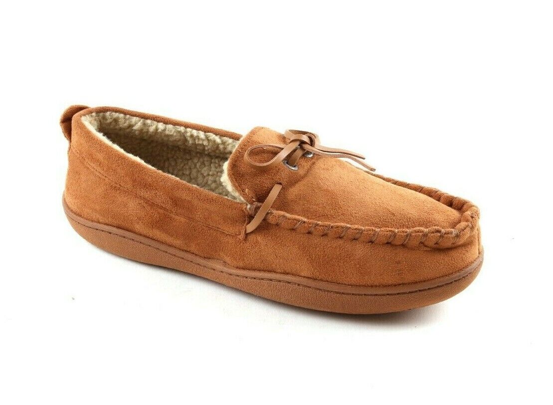 MENS GENTS FAUX SUEDE WINTER MOCCASIN DOCKERS SLIPPERS SIZE UK 7 8 9 10 11 12