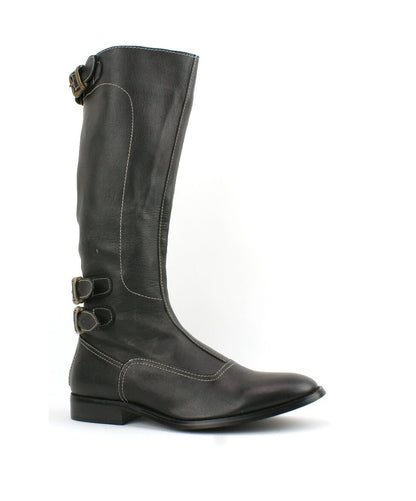 WOMENS LADIES REAL LEATHER CALF BIKER COWBOY RIDING STYLE SHOES BOOTS KNEE SIZE