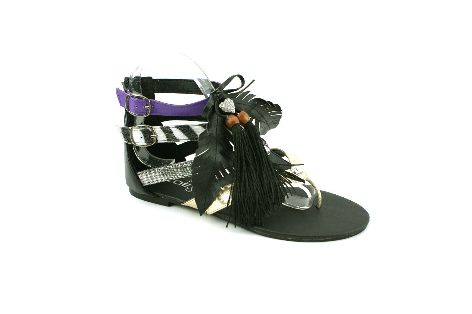 LADIES WOMENS FLAT GLADIATOR FLIP FLOP SUMMER BEACH HOLIDAY SANDALS SHOES SIZE 