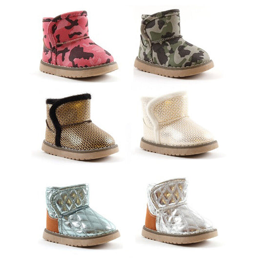 INFANTS KIDS CHILDREN WARM WINTER ANKLE FUR LINED GRIP SOLE SNUGG BOOTS SIZE