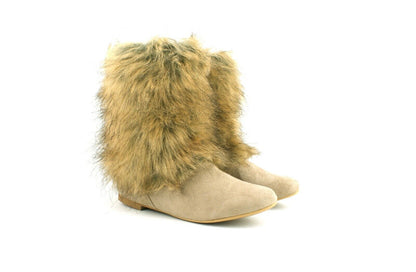 LADIES WOMENS BRAND NEW FAUX FUR SNOW WINTER BOOTS SHOES  SIZES 3 4 5 6 7 8