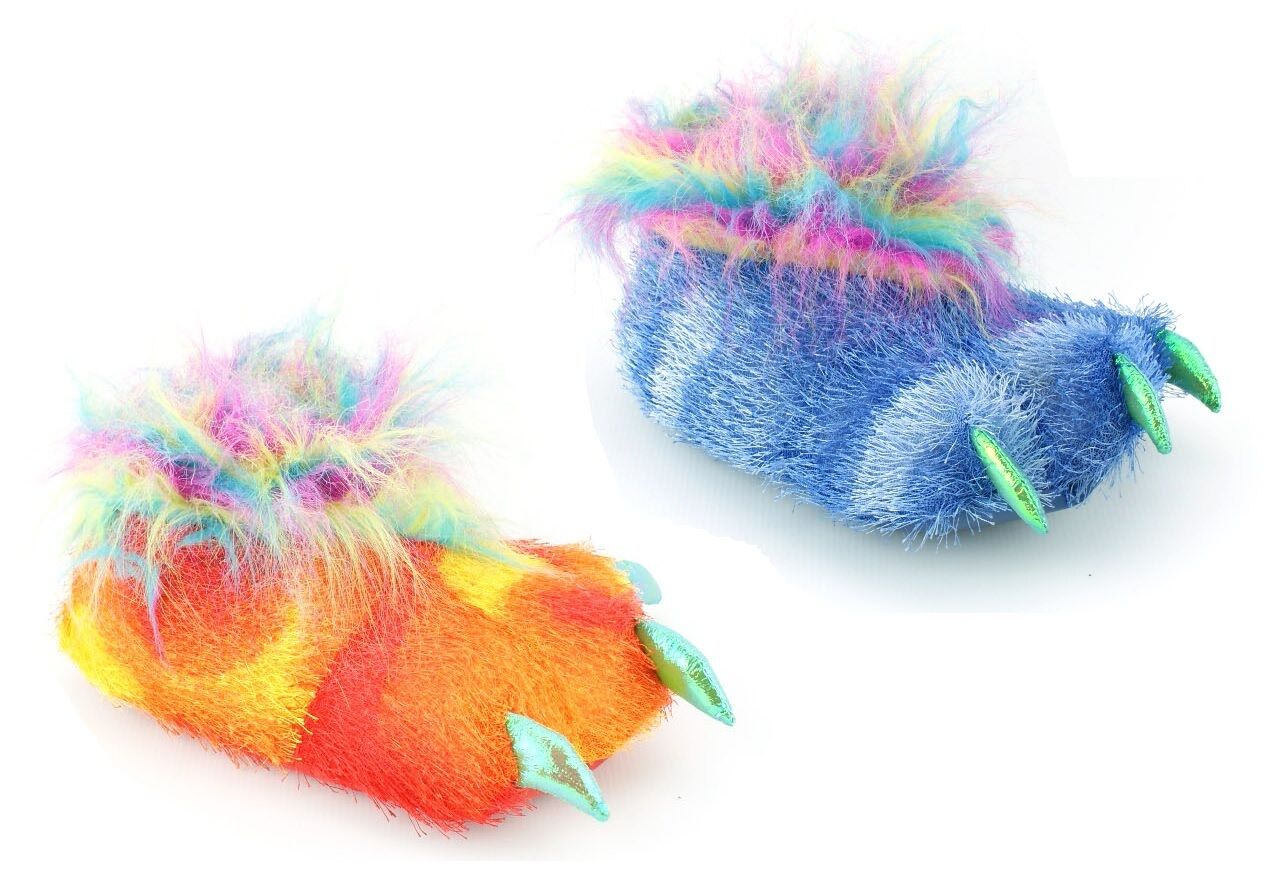 LADIES GIRLS NOVELTY PADDED ANIMAL SOFT PLUSH FUN CHRISTMAS SOCK SLIPPERS SIZE