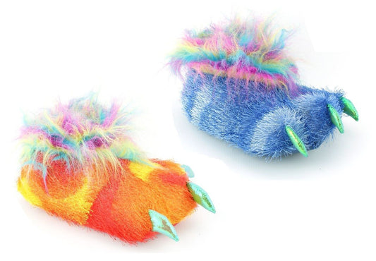 LADIES GIRLS NOVELTY PADDED ANIMAL SOFT PLUSH FUN CHRISTMAS SOCK SLIPPERS SIZE