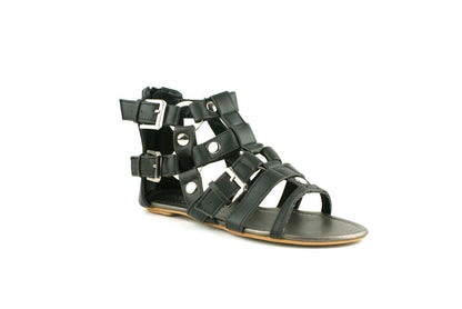 LADIES WOMENS STUD DETAIL CAGE SUMMER ROMAN STYLE SANDALS BEACH SHOES SIZE  