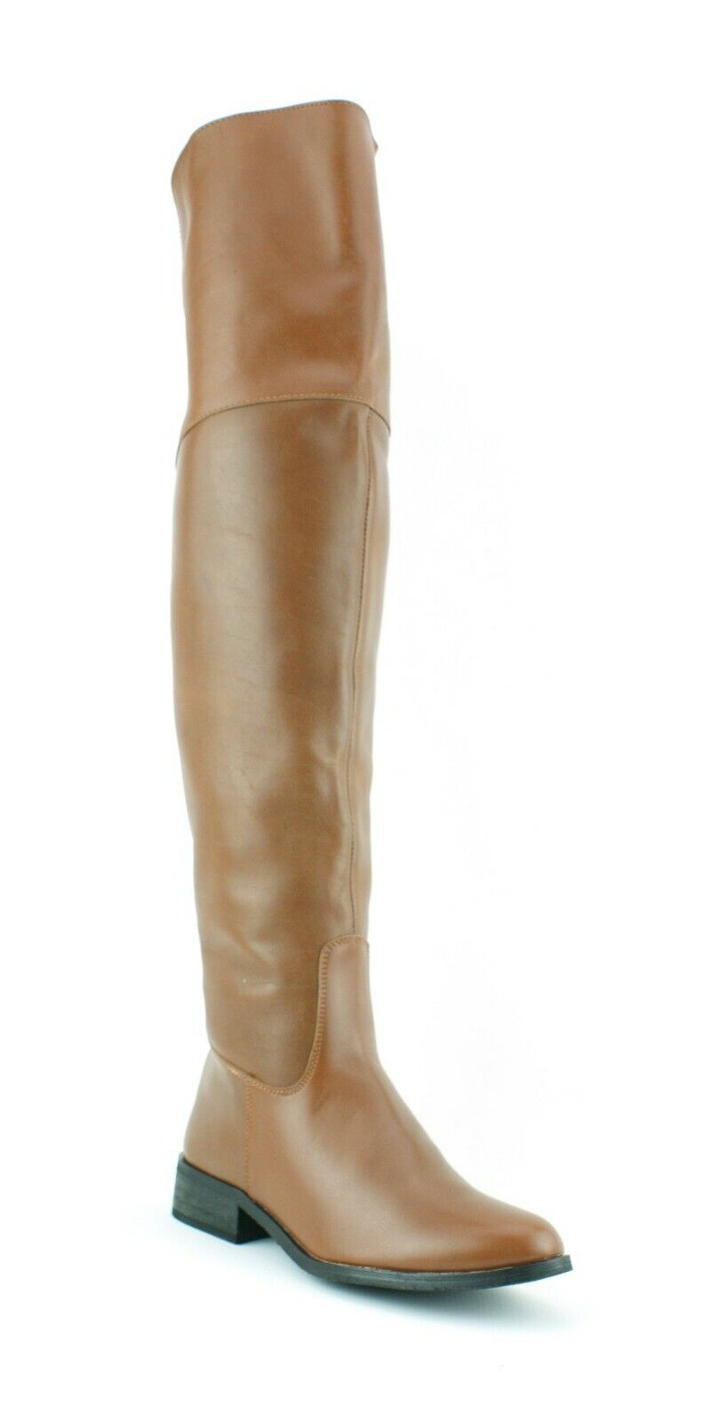 LADIES WOMENS REAL LEATHER OVER THE KNEE HIGH FLAT HEEL CASUAL BOOTS SHOES SIZE