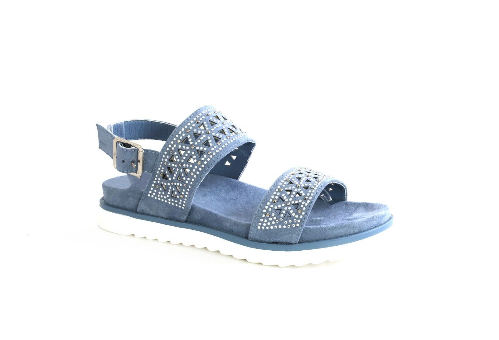 Ladies Low Wedge Soft Comfort Sling Back Summer Sandals Shoes