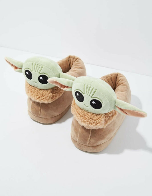 Baby Yoda The Child Mando Unisex Novelty Plush Warm Snug Cute One Size Slippers