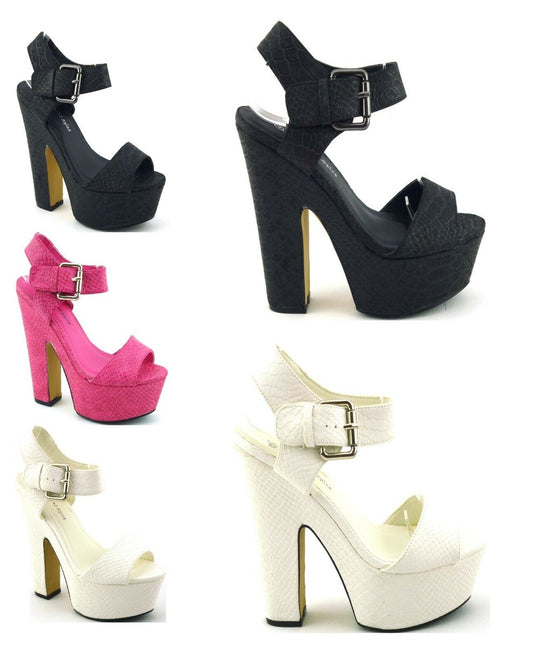 LADIES WOMENS PEEP TOE BLOCK HEEL T BAR SUMMER EVENING SANDALS SHOES SIZE