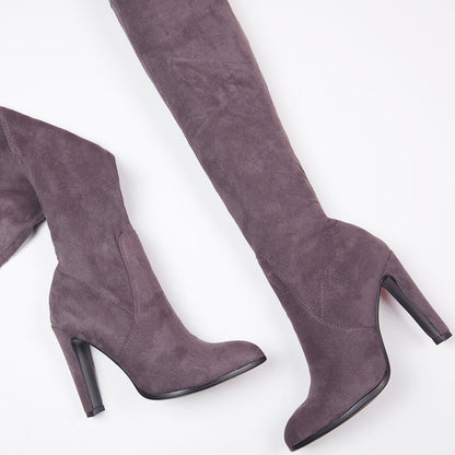 Amber Suede Knee High Boots