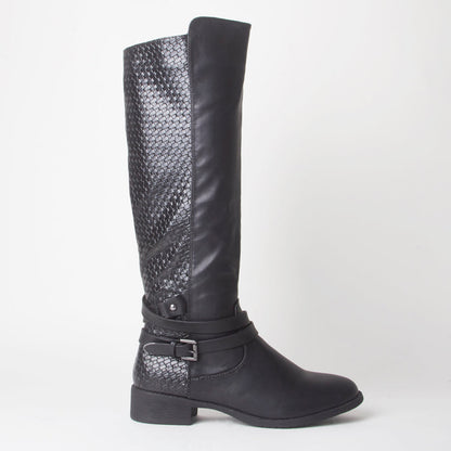 Courtney Knee High Boots With Buckle Detail
