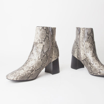 Erika Snake Print Ankle Boots
