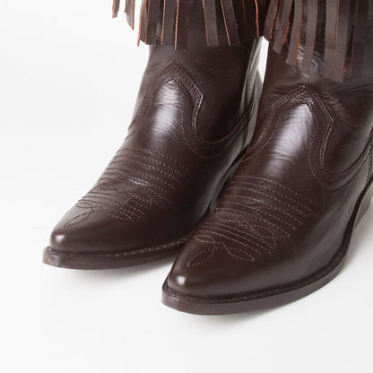 Kelsey Western Cowboy Knee High Boots With Tassels