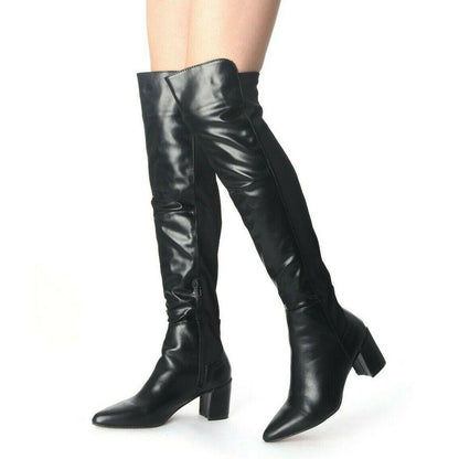 Swifty Lycra Back Over Knee High Boots