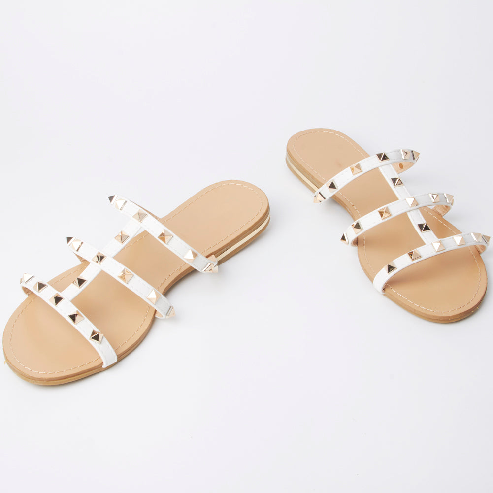 Polly Studded Sandals With Gold Rockstuds