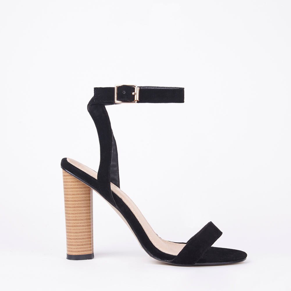 Rosie Strappy Barely There Wooden Heels