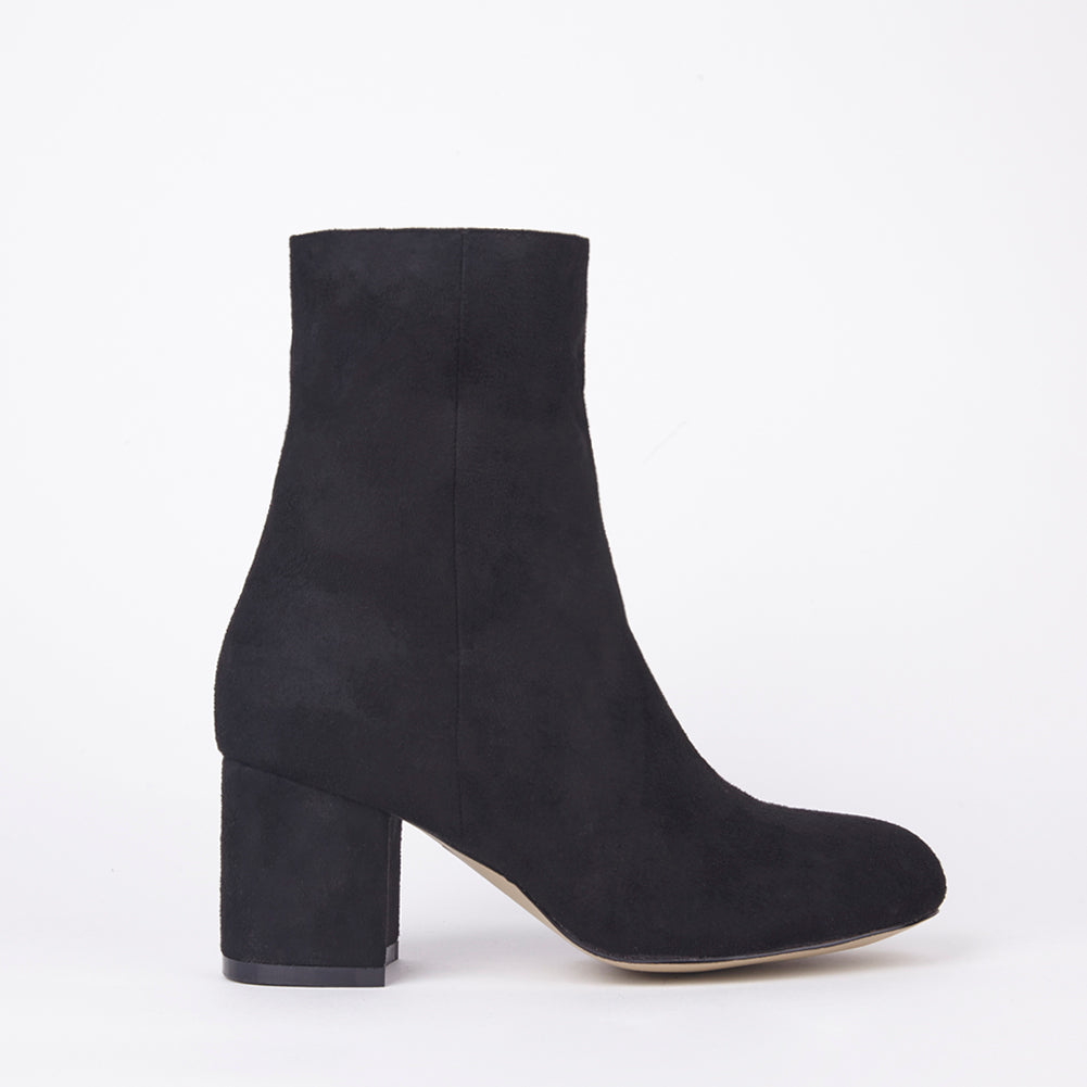 Saskia Suede Ankle Boots With Block Heel