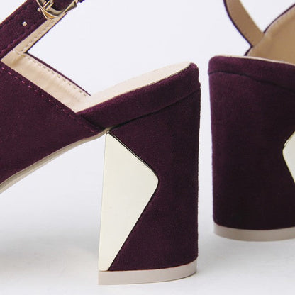 Ella Block Heel Strappy Sandal With Ring Detail