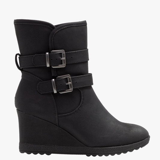 Kim Wedge Ankle Zip Up Boot