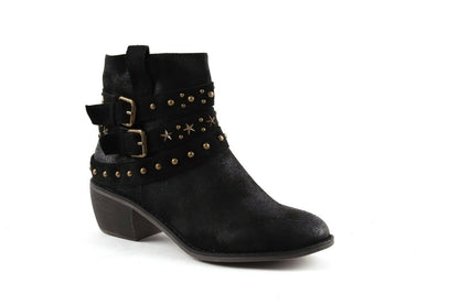 Vegan Leather Cowboy Ankle Zip Up Boot