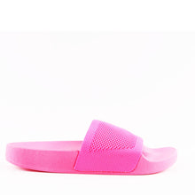 Load image into Gallery viewer, Tasha Neon Pink Jersey Pool Slider
