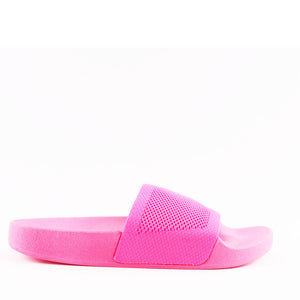Tasha Neon Pink Jersey Pool Slider