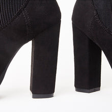 Load image into Gallery viewer, Ashlen Black Heeled Ankle Boots
