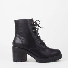 Load image into Gallery viewer, Delilah Lace Up Biker Boots

