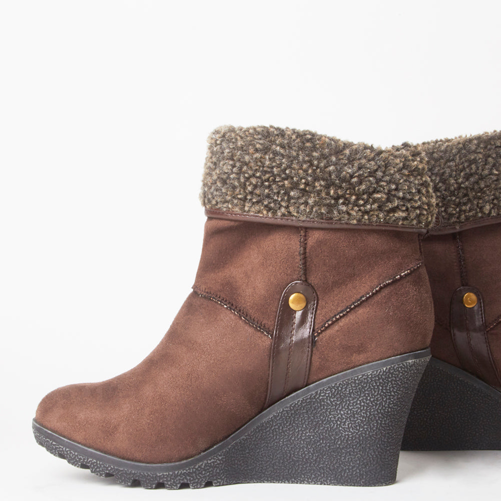 Wedge Ankle Boots With Fur Sale Online | bellvalefarms.com