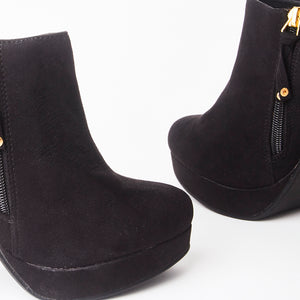 Kirsty Black High Heel Ankle Boot