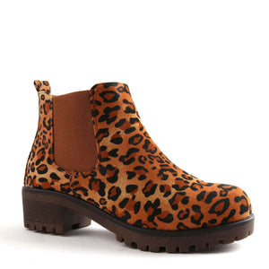 Kayla Leopard Ankle Boots
